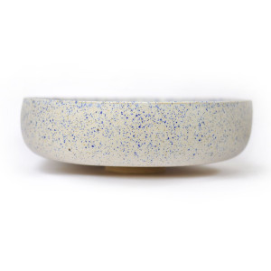 KLAUDIA - RUNDE WEISS-BLAUE WASCHBECKEN
