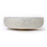 KLAUDIA - RUNDE WEISS-BLAUE WASCHBECKEN