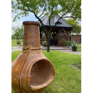 Las Cumbres - Gartenkamin aus Mexiko -2 Löcher