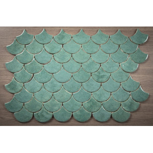 Fischschuppe - Fliesenset "Jadequelle" aus der Serie "Wasser".