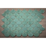 Fischschuppe - Fliesenset "Jadequelle" aus der Serie "Wasser".