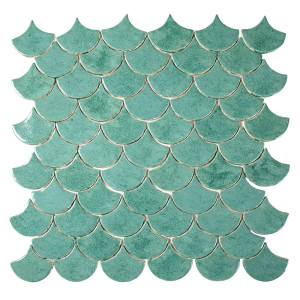 Fischschuppe - Fliesenset "Jadequelle" aus der Serie "Wasser".