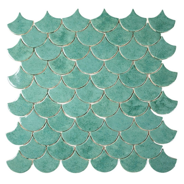 Fischschuppe - Fliesenset "Jadequelle" aus der Serie "Wasser".