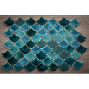 Fischschuppe - Fliesenset "Stürmische See" aus der Serie "Wasser"
