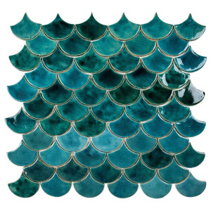 Fischschuppe - Fliesenset "Stürmische See" aus der Serie "Wasser"