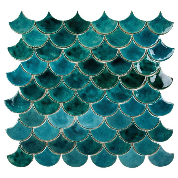 Fischschuppe - Fliesenset "Stürmische See" aus der Serie "Wasser"
