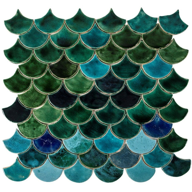 Fischschuppen - Fliesenset "See im Tal" aus der Serie "Wasser