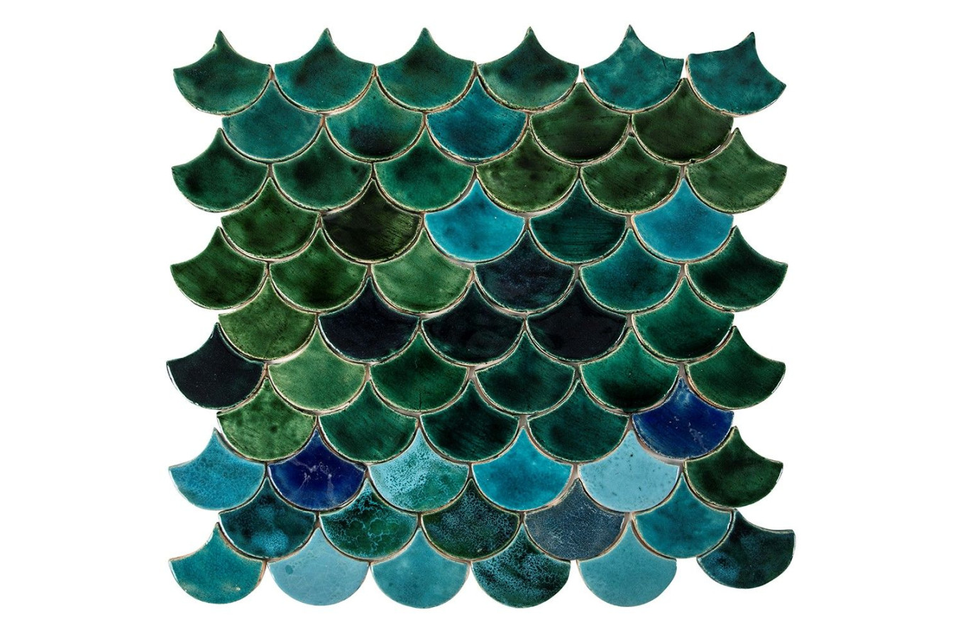 Fischschuppen - Fliesenset "See im Tal" aus der Serie "Wasser