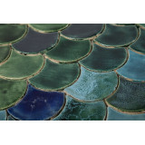 Fischschuppen - Fliesenset "See im Tal" aus der Serie "Wasser