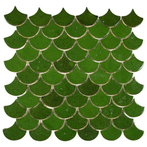 Fischschuppe - Fliesenset 'Waldmoos' aus der Serie 'Wasser"