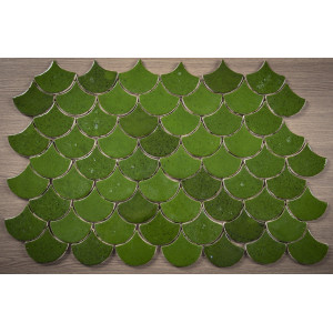 Fischschuppe - Fliesenset 'Waldmoos' aus der Serie 'Wasser"