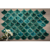 Fischschuppen - Fliesenset „Emerald Cove“ aus der Serie „Wasser“