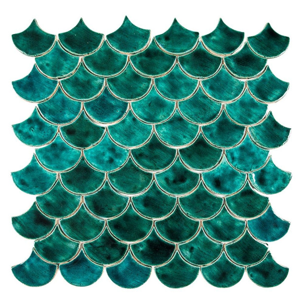 Fischschuppen - Fliesenset „Emerald Cove“ aus der Serie „Wasser“