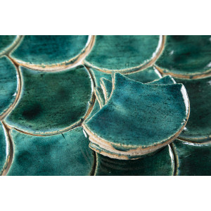 Fischschuppen - Fliesenset „Emerald Cove“ aus der Serie „Wasser“