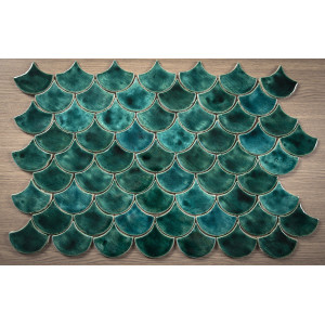 Fischschuppen - Fliesenset „Emerald Cove“ aus der Serie „Wasser“