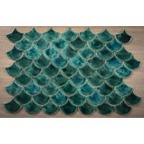 Fischschuppen - Fliesenset „Emerald Cove“ aus der Serie „Wasser“
