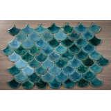 Fischschuppe - Fliesenset „Türkis-Grotte“ aus der Serie „Wasser“