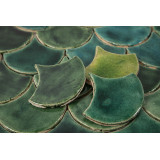 Fischschuppe - Fliesenset „Waldteich“ aus der Serie „Wasser“.