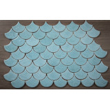 Fischschuppe - Fliesenset „Azurblaue Lagune“ aus der Serie „Wasser“