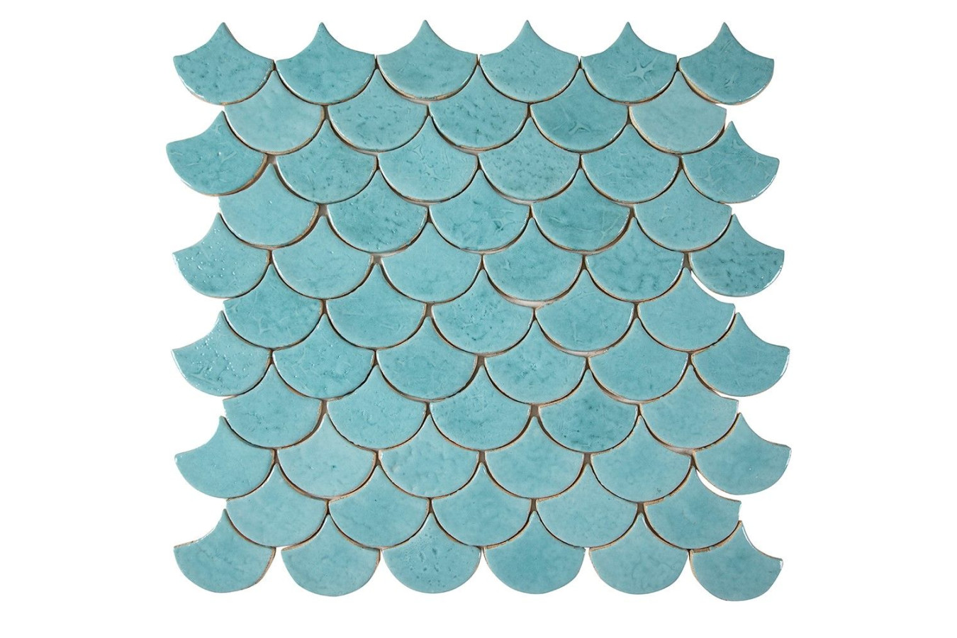 Fischschuppe - Fliesenset „Azurblaue Lagune“ aus der Serie „Wasser“