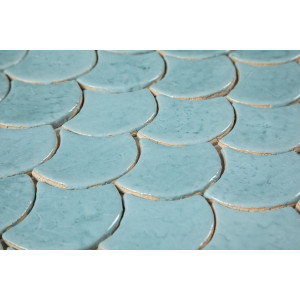 Fischschuppe - Fliesenset „Azurblaue Lagune“ aus der Serie „Wasser“