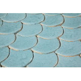 Fischschuppe - Fliesenset „Azurblaue Lagune“ aus der Serie „Wasser“