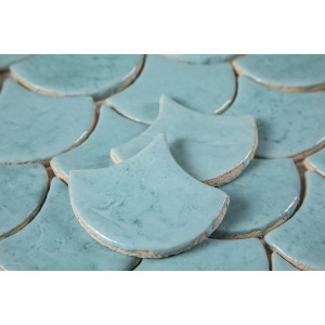 Fischschuppe - Fliesenset „Azurblaue Lagune“ aus der Serie „Wasser“