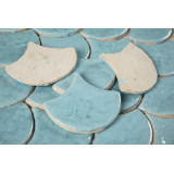 Fischschuppe - Fliesenset „Azurblaue Lagune“ aus der Serie „Wasser“