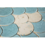 Fischschuppe - Fliesenset „Azurblaue Lagune“ aus der Serie „Wasser“