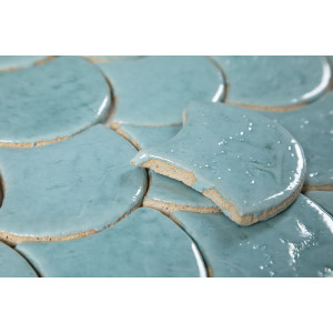 Fischschuppe - Fliesenset „Azurblaue Lagune“ aus der Serie „Wasser“