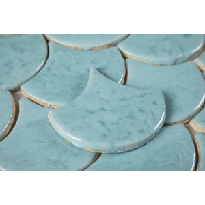 Fischschuppe - Fliesenset „Azurblaue Lagune“ aus der Serie „Wasser“