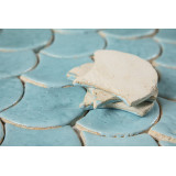 Fischschuppe - Fliesenset „Azurblaue Lagune“ aus der Serie „Wasser“