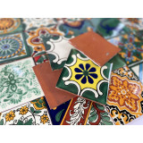 Verde - bunte patchwork mit mexikanischen tellern - 30 st