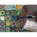 Verde - bunte patchwork mit mexikanischen tellern - 30 st
