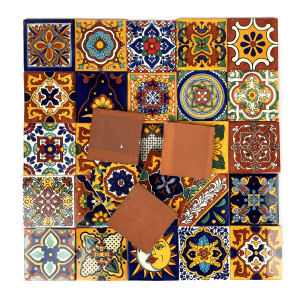 Girasol - Mexikanisches Talavera Patchwork - 30 Stück