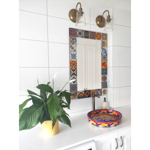 Ynes - Oranges mexikanisches Waschbecken