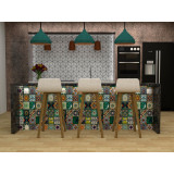 Verde - bunte patchwork mit mexikanischen tellern - 30 st