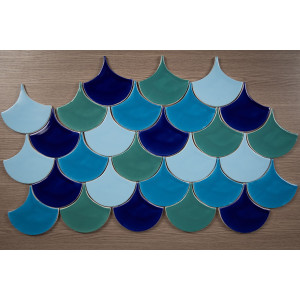 Fischschuppe - Fliesenset "Lake Bacalar" aus der Serie "Wasser"