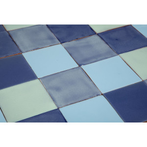 Azuna - Patchwork aus einfarbigen Fliesen - 90 Stück, 1 m2