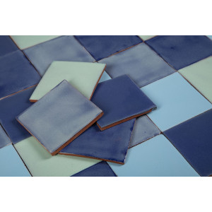 Azuna - Patchwork aus einfarbigen Fliesen - 90 Stück, 1 m2