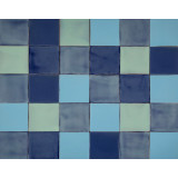Azuna - Patchwork aus einfarbigen Fliesen - 90 Stück, 1 m2