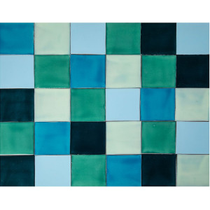 Azuta - Patchwork aus einfarbigen Fliesen - 90 Stück, 1 m2