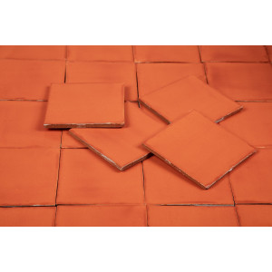 Naranja Deslavado orange – einfarbige Talavera-Fliesen