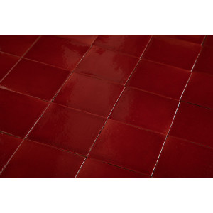 Rojo Cereza Rot - Talavera rote einfarbige Fliesen