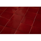 Rojo Cereza Rot - Talavera rote einfarbige Fliesen