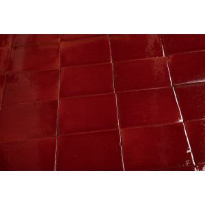Rojo Cereza Rot - Talavera rote einfarbige Fliesen