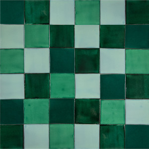 Verna - Patchwork aus einfarbigen Fliesen - 90 Stück, 1 m2