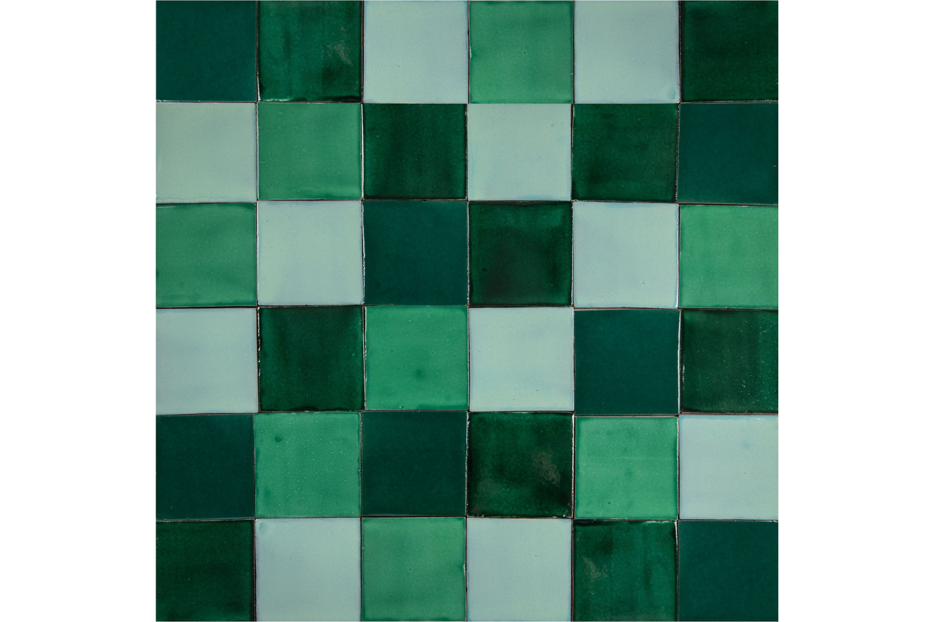 Verna - Patchwork aus einfarbigen Fliesen - 90 Stück, 1 m2