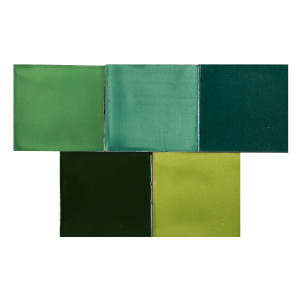 Verta - Patchwork aus einfarbigen Fliesen - 90 Stück, 1 m2