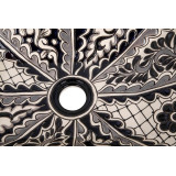 Atalaya prima - Schwarzes mexikanisches Waschbecken mit Relief verziertes